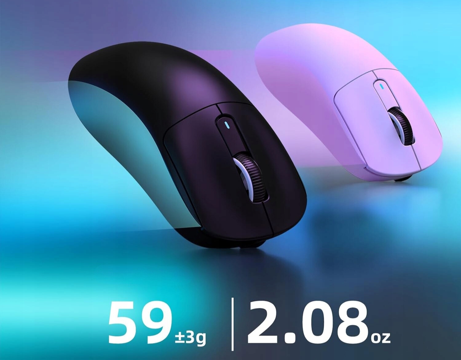 Ultralekka biała mysz Attack Shark X3 PRO ważąca 59 gramów.